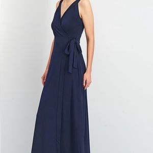 41 Hawthorn Women's Navy Blue Maxi Long Dress Sleeveless Pullover Size M